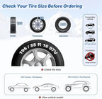 Car Tire Chains 205-305mm, Universal Emergency Anti-Skid Snow Strap Tires Chains for Trucks/Minivan/Pickup/SUV/ATV/UTV, Adjus