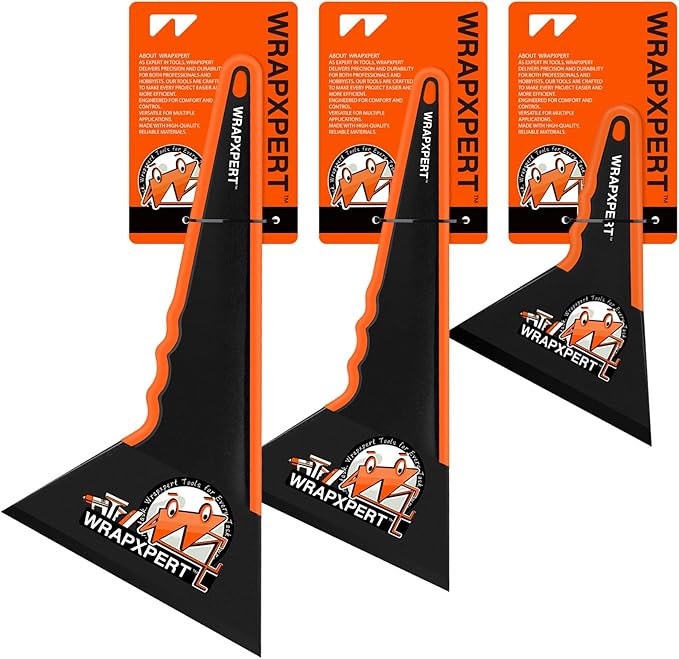 WRAPXPERT Window Tint Tools,3 Pack Window Tint Squeegee Triangle Contour, 3 Different Sizes Tinting Tools for Window, Mirror,Front Windows Rear Glass, Auto Car Glass Film Installation
