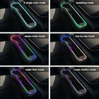 LED Car Seat Gap Filler Organizer Car Gap Filler with 10 Light Music Rhythm Modes USB and Type-C Charger Fit for iPhone Android (2 Pack)
