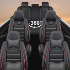 Seat Covers Custom Fit for GMC Yukon XL 2000-2026, 7 Seat, Compatible Airbag Non-Slip Waterproof Leather Seat Cover, Luxury Interior Car Seat Covers Full Set with Pillow, Black Red
