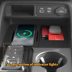 Wireless Charging Protector Mat Compatible with Honda 2023-2025 2026 Pilot & 2026 Passport Accessories Black Silicone Material Center Console Mat (with Indicator Light Port)