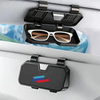 Sunglasses Holder for Car Visor Leather Eyeglasses Organizer Case for BMW X3 X5 X7 X1 3 4 2 5 Series Accessories