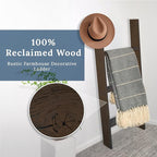 BARNWOODUSA Throw Blanket Ladder – Fully Assembled Reclaimed Wood – Rustic Decorative Ladder for Towels, Quilts, & More – Per