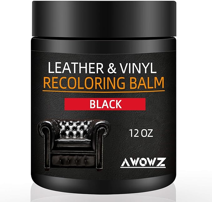 Leather Recoloring Balm - Scratch Repair & Color Restore Kit for Faded Leather, Leather Couch & Car Seats - 12OZ Leather Rest