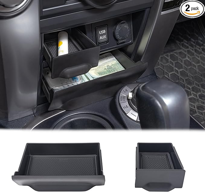 JDMCAR Storage Drawer Compatible with Toyota 4Runner Accessories 2014-2022 2023 2024 Center Console Organizer Storage Cubby Box Interior Accessories