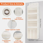 TAHAVICE 5-Tier Over The Door Organizer with 10 Mesh Pockets | Large Capacity Hanging Closet Storage for Baby Diapers, Toys, 
