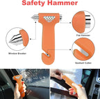 Car Roadside Safety Kit - 129pcs Black Red Winter Emergency Road Side Assistance Kits Auto Essential Kit for Men, Women, Teen