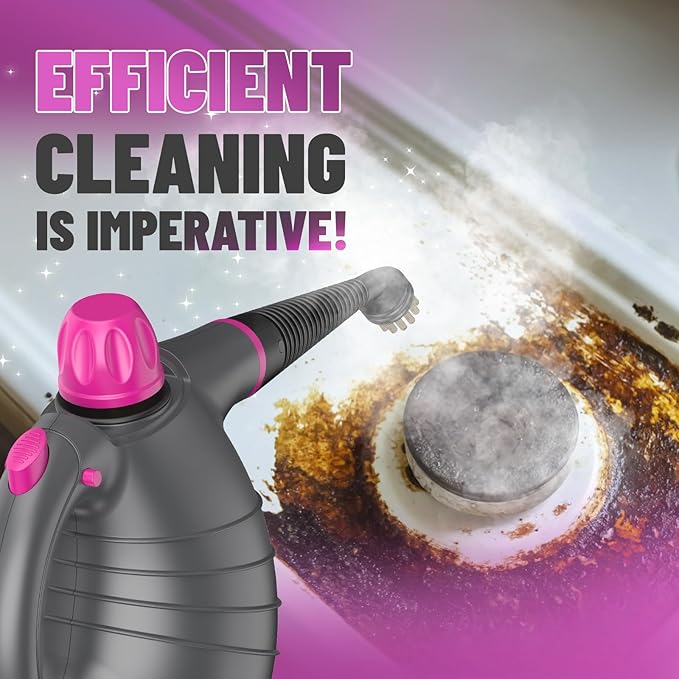 Pressurized Handheld Steam Cleaner with 10pcs Accessories&Safety Lock, Multi-Purpose Natural Deep Cleaning Steamer, Multi-Sur