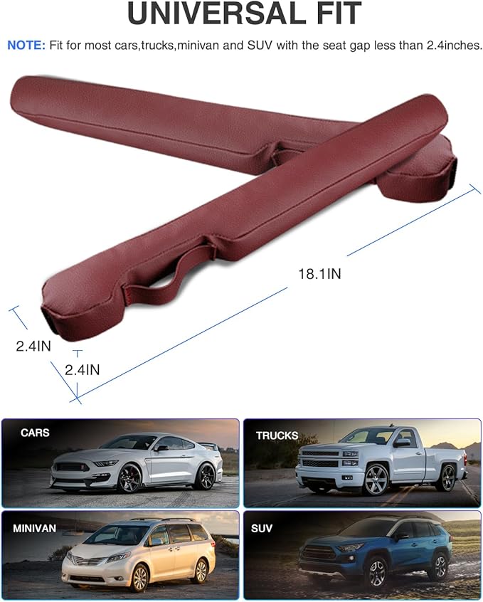 Leather Car Seat Gap Filler Universal for Car Truck SUV to Block The Gap Between Seat and Console Stop Things from Dropping 2