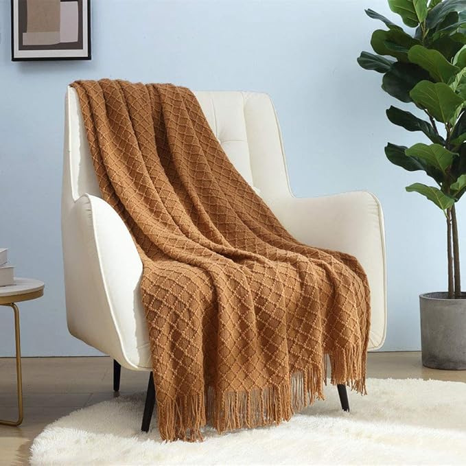 CREVENT Home Farmhouse Decor Rustic Couch Sofa Chair Bed Throw Blanket, Soft Warm Light Weight for Travelling in Spring Summe