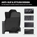 LASFIT Floor Mats for Toyota 4Runner 2025 2026 (Only Fit Hybrid), All Weather TPE Custom Fit Floor Liner for 4 Runner TRD/Limited/Platium 6th gen Front&Rear Car Mats, Black