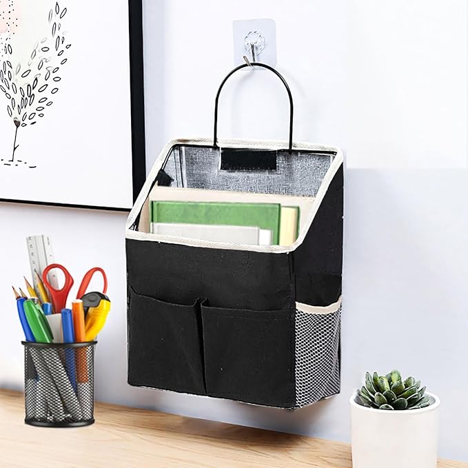 2pcs Wall Hanging Storage Bag,Wall Hanging Organizer Bags with Pockets, Wall Organizer Storage for Dormitory Bathroom Bedroom