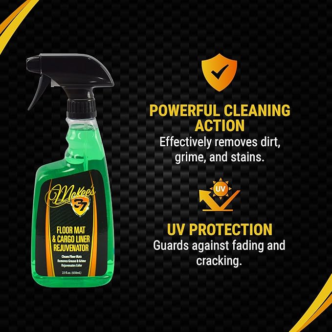 McKee's 37 - Floor Mat & Cargo Liner Rejuvenator | 2-in-1 Rubber Rejuvenator & Car Floor Mat Cleaner for Auto Detailing, Wate