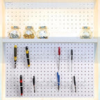 Hanaive 4 Pieces Pegboard Pliers Holder, Holds 11 Plier Per Rack, Steel Pegboard Hooks Pliers Peg Board Organizer Accessories