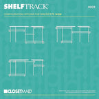 ClosetMaid ShelfTrack Wire Closet Organizer System, Adjustable from 5 to 8 Ft., with Shelves, Clothes Rods, Hardware, Durable