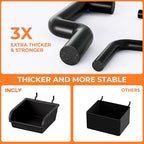 INCLY 220PCS Extra Thick 1/4" Pegboard Accessories Organizer Kit, Heavy Duty Black Pegboard Hooks with Bins and Peg Lock, Peg