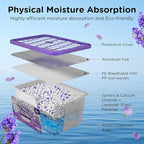 W&E Choice Moisture Absorbers with Lavender Scent, Portable Dehumidifier for Closet & Bathrooms, Kitchen, Humidity Absorber