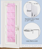 MISSLO Over The Door Shoe Organizer 12 Large Mesh Pockets Hanging Narrow Closet Door, Baby Hanging Shoe Rack Kids Closet Stor
