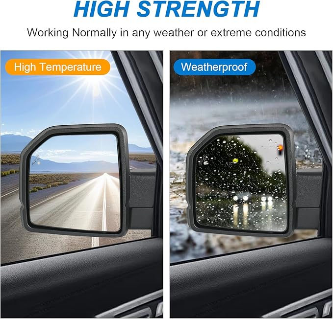 JDMSPEED Left Driver Side View Mirror Compatible with 2015-2020 Ford F150 with Power Glass Heated Puddle Lights Clearnce Lamp