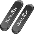 SALEX Flat Magnetic Phone Mounts 2 Pack. Black Cell Phone Holder for Car Dashboard, Wall, Truck. Universal Stick on iPad Wall Magnet Mount Kit for Tablets, Smartphones. Magnetic Phone Mount for iPhone