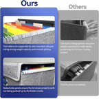 2 Pack Hanging File Folder Box with Lid, Durable Letter Size Filing Storage Box, Sturdy Magazine File Holder with Cardboard S