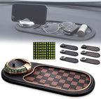 4-in-1 Multi-Functional Support Anti-Slip Pad, 360° Rotating Car Phone Holder Pad with Temporary Parking Number Plate, All-in