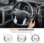 Aimato Customized Steering Wheel Cover for Toyota Tacoma 2012-2023/4Runner 2010-2024/Tundra 2014-2021/Sequoia 2014-2022 Thin,Anti-Slip,Scratch-Resistant Exclusive Car Accessory for Toyota