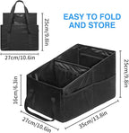 Car Organizer, Car Backseat Organizer for kids, Car Organizer with Divide, Handles and Multiple Mesh Pockets, Passenger Seat Organizer, Travel Accessories Collapsible Small Car Seat Storage Caddy