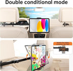 Headrest Tablet Holder for Car Accessories, Crafted from aircraft-grade aluminum，Universal Car Tablet Mount with 22'' Extendsion Arm Car Seat Mount for iPad, Galaxy, Fire HD or 4.7-12.9” Tablets