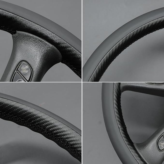 MEWANT Steering Wheel Cover for Chevy Silverado 1500/2500 / 3500 2003-2006 / Silverado 1500 2500HD 3500 Classic/Trailblazer Hand-Stitched Microfiber Leather Steering Wheel Wrap