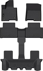 Auxko All Weather Floor Mats Fit for Kia Sorento Hybrid 2026 2025-2021(Include PHEV 22-26) TPE Rubber Liners Sorento Hybrid Accessories Set All Season Odorless Anti-Slip Floor Mats