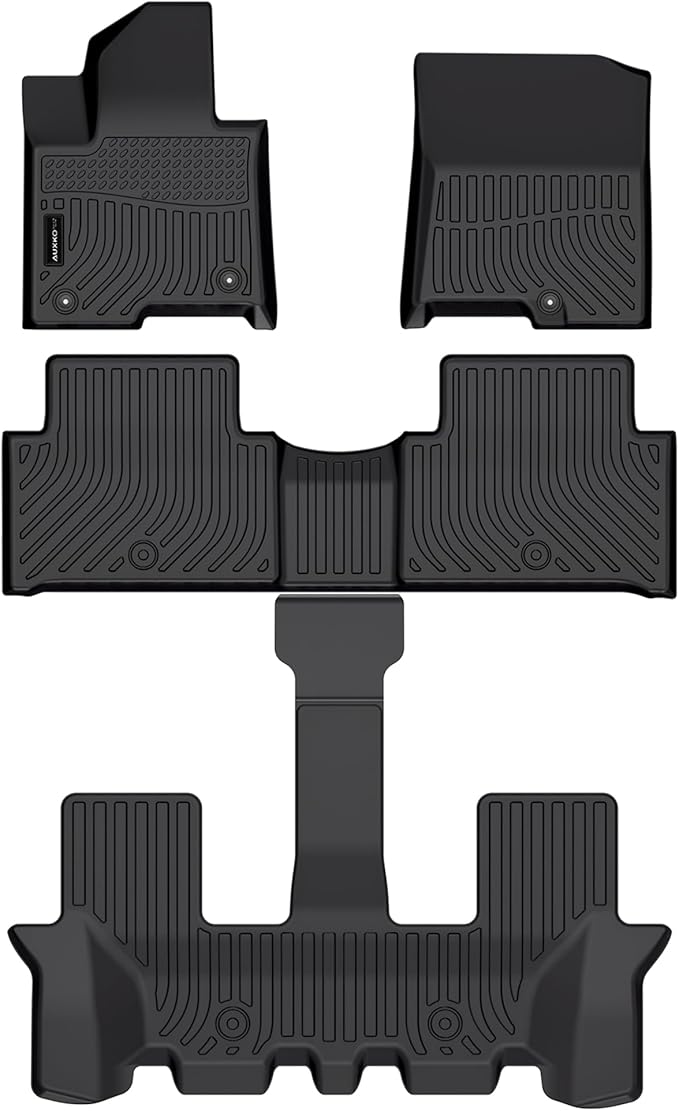 Auxko All Weather Floor Mats Fit for Kia Sorento Hybrid 2026 2025-2021(Include PHEV 22-26) TPE Rubber Liners Sorento Hybrid Accessories Set All Season Odorless Anti-Slip Floor Mats