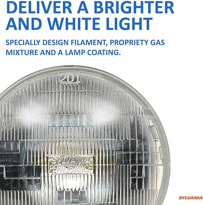 SYLVANIA - H6024 SilverStar Sealed Beam Headlight - High Performance Halogen Headlight Replacement (7 inch Round) PAR56, Brig