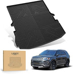 LASFIT Trunk & Backrest Mat for Ford Explorer 2011-2019, Custom Fit All Weather Protector TPE One-Piece Design Easy Installation Trunk with Seatback Mat, 1pc Black