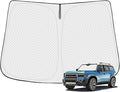 Windshield Sun Shade for 2024-2025 2026 Toyota Land Cruiser Accessories Thicken 6-Layer Front Window Sunshade Cover Sun Visor Protector Foldable Block UV Rays Keep Vehicle Cool