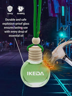 Ikeda Car Air Freshener: Hanging Car Smell Air Freshener | 10ml Hanging Car Perfume | Long Lasting Fragrance | Strong Scents 