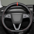 MEWANT DIY Stitching Steering Wheel Cover Wrap for Tesla Model 3 Highland 2023-2025/Model Y 2025 Highland for Tesla Model 3/Model Y Accessories(3D Style)