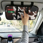 Brown Cow Print Car Sun Visor Organizer with Card Holder Sun Visor Organizer Easy to Store and Install Universal Size Fit for Most Cars SUV