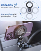 OQTIQ for MagSafe CD Phone Mount[Hollow Ring Design] Magnetic Phone Holder for Car CD Phone Holder Mount for iPhone 16 15 14 13 Pro Max Mini Plus MagSafe Case All Phones