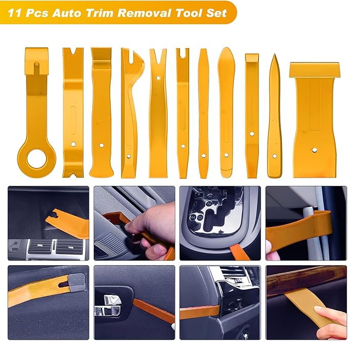GOOACC 40Pcs Trim Removal Tool,Auto Terminal Removal Key Tool,Auto Clip Pliers Stereo Removal Tools,Car Upholstery Repair Rem