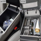 Center Console Organizer Compatible with 2022-2024 Hyundai Tucson & Santa Cruz 2022-2025 Interior Accessories Armrest Storage Box Insert Tray (Not for 2025 Limited/Hybrid/Plug-in Hybrid) White