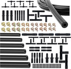 6PCS 5Ft Silicone Vacuum Hose Automotive Kit,ID 3/8",5/16",1/4",3/16",5/32",1/8" Vacuum Lines Automotive with Tee/Straight/Re