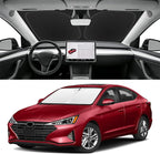 Custom Fit Windshield Sun Shade for Hyundai Elantra 2017-2020, Blocks UV & Heat, Front Window Sunshade Accessories, Easy Fold & Store Keep Your Car Cooler