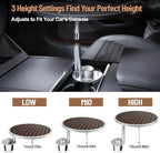 Car Tray Table & Car Desk for Laptop with 2 Risers and Anti-Slip Pad, 360° Rotating Cup Holder for Working and Eating Compatible with Tesla Model 3/Y/S, Ford F150/Explorer/Maverick & Most Vehicles/EV