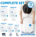 KMOSENIA Vacuum Storage Bags with Electric Pump, Vacuum Seal Bags, Space Saver Compression Bags for Clothing, Pillows, Blanke