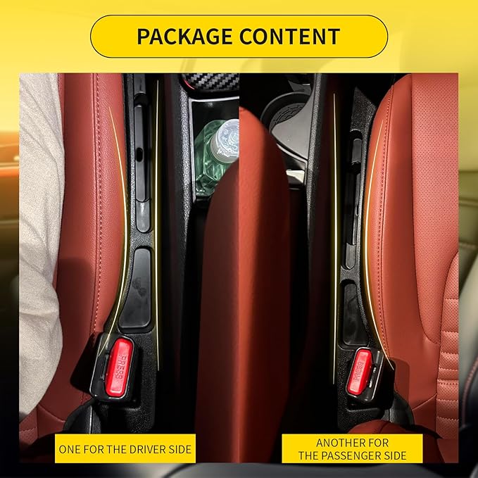 Car Seat Gap Filler 2 Pack, Inserts Between Seats Console with Deeper Groove, Universal Car Seat Gap Plug with Upgraded Phone Holder for Car SUV Truck