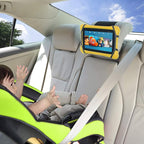 TFY Car Headrest Mount for 7-10 inch Fire, Fire HD, Kids Edition Tablets, Angle Adjustable Holder with Silicon Holding Net