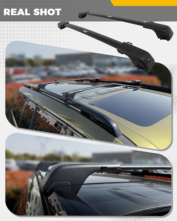 330LBS Cross Bars Roof Rack Fit for 2023-2026 Kia Sportage X-Pro X-line Aluminum Lockable Crossbars Cargo Bar Luggage Carrier Rooftop Accessories, for Storage Bag Kayak Snowboard Canoe Bike