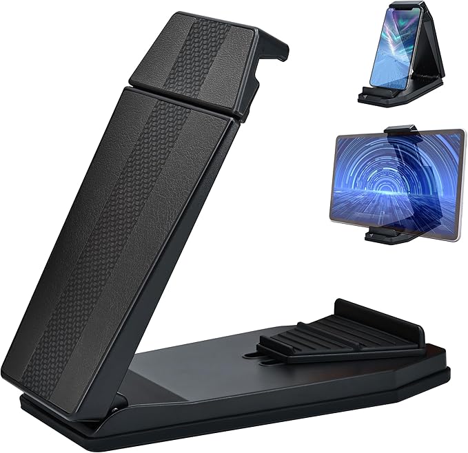 Dashboard Phone Mount Holder for Garmin Nuvi Tomtom Magellan Navigation iPhone iPad Galaxy Yoga Android Tablet PC Fits 4.3"-10.1" GPS & Smartphone Anti-Skid Friction Clamp Mount (Black)