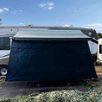RV Awning Sun Shade Screen 8'x10'3''(Fit for 11' Awning),Black Mesh Shade Screen with Zipper,Universal Trailer Camper Awning Screen with Complete Kits,Improves Shadow and Privacy.